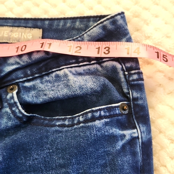 AERPOSTALE WOMENS JEGGINGS DISTRESSED ON KNEES SIZE 2 REGULAR STONE WASHED BLUE - Picture 12 of 16